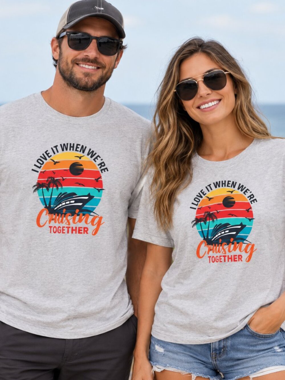 I Love It When Were Cruising Together Retro Cruise Squad Crewneck Unisex Tee L